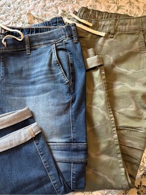 Torrid Women’s Utility Jeans Two Pairs- one Blue Denim & other Camo